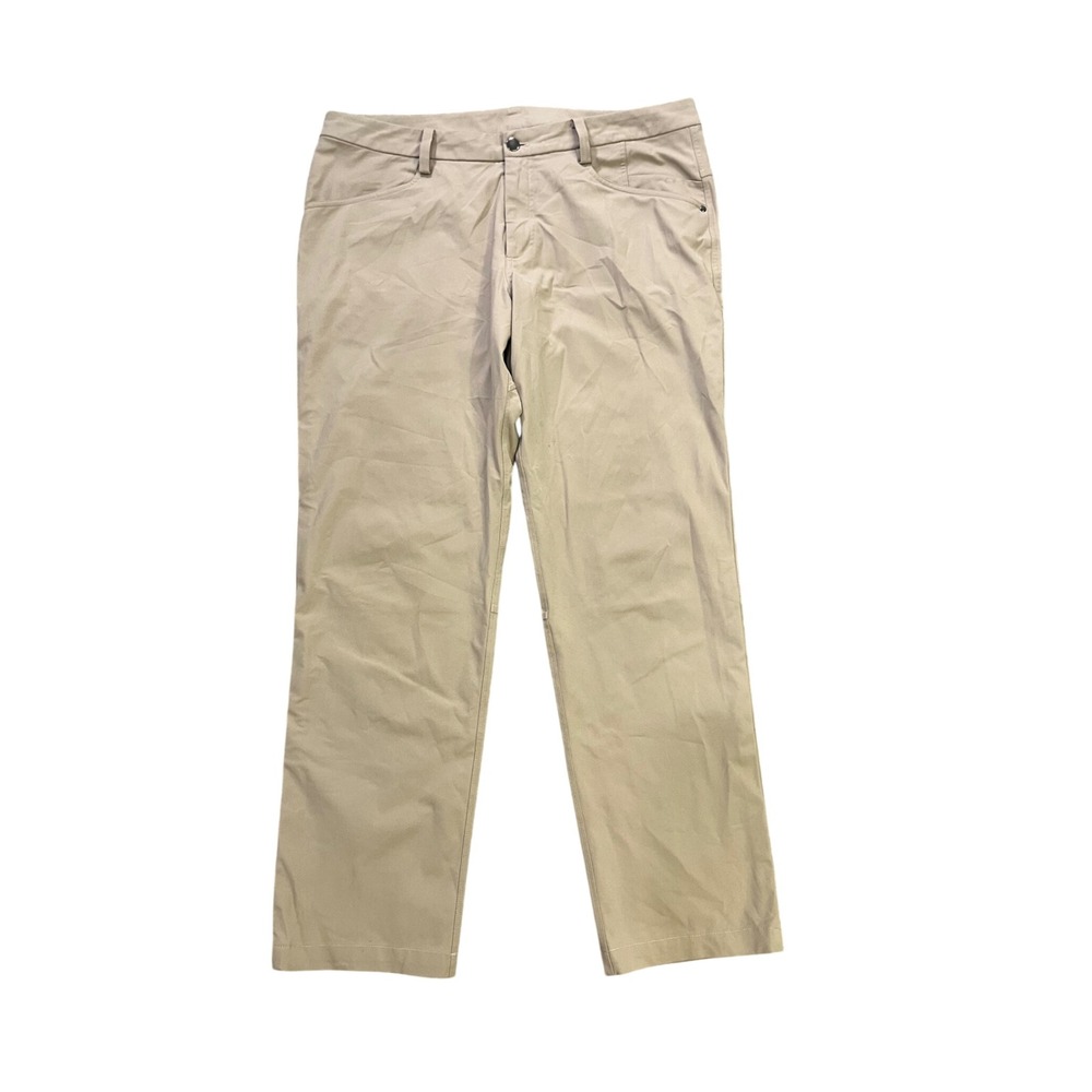 Lululemon Mens‎ ABC Pant Classic Fit Warpstreme Khaki Tan Straight Leg 38x31